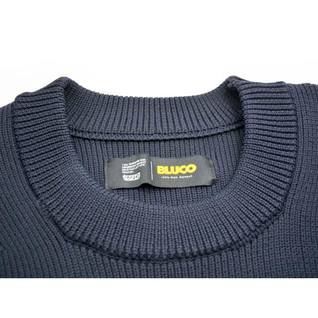 全3色【BLUCO/ブルコ】2025AW「Crew Neck Rib Knit Sweater/クルー