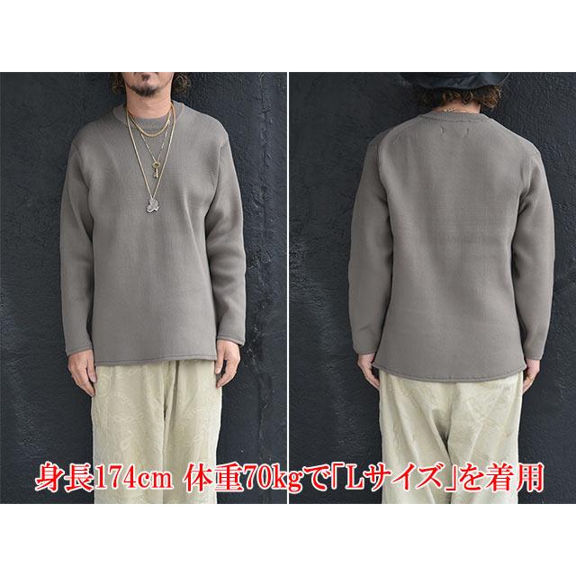全3色【BLUCO/ブルコ】2025AW「Crew Neck Rib Knit Sweater/クルー