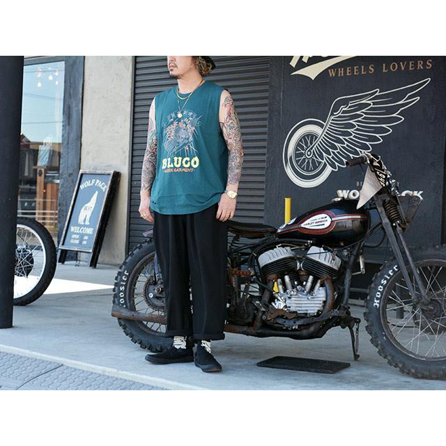 全4色【BLUCO/ブルコ】2026SS「No Sleeve Print Tee”遊鷹
