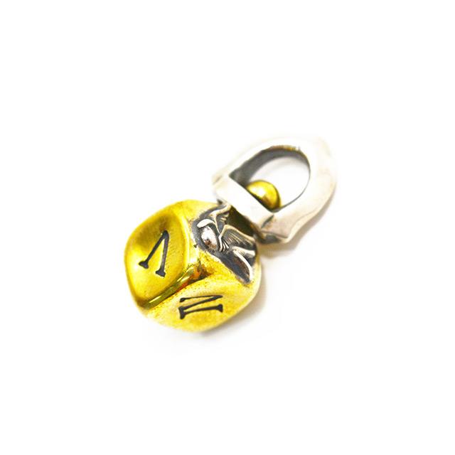 galcia/ガルシア】「Brass&Silver925 Dice Pendant”Swallow Left