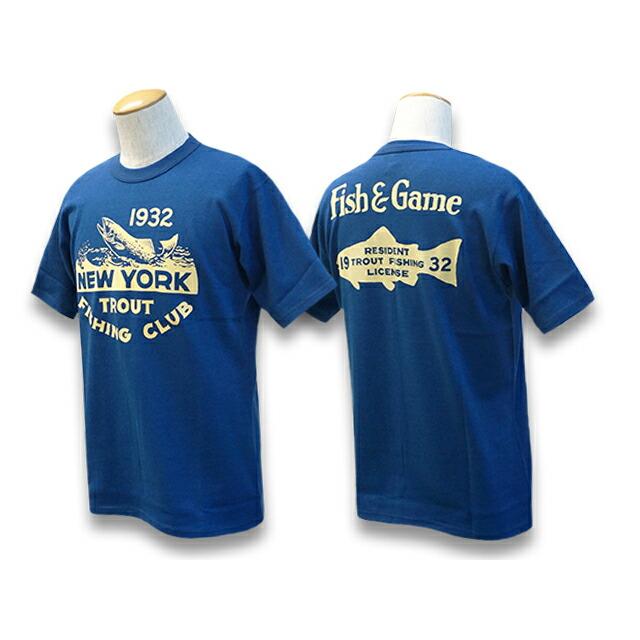 全2色【FREE WHEELERS/フリーホイーラーズ】2022SP「Short Sleeve Crew Neck Tee”1932 FISH&GAME」(2225002)(アメカジ/ハーレー/WOLF PACK/ウルフパック) |  | 02