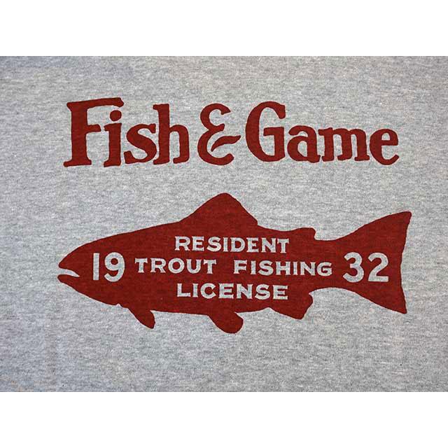 全2色【FREE WHEELERS/フリーホイーラーズ】2022SP「Short Sleeve Crew Neck Tee”1932 FISH&GAME」(2225002)(アメカジ/ハーレー/WOLF PACK/ウルフパック) |  | 05