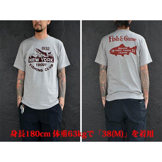 全2色【FREE WHEELERS/フリーホイーラーズ】2022SP「Short Sleeve Crew Neck Tee”1932 FISH&GAME」(2225002)(アメカジ/ハーレー/WOLF PACK/ウルフパック) |  | 08
