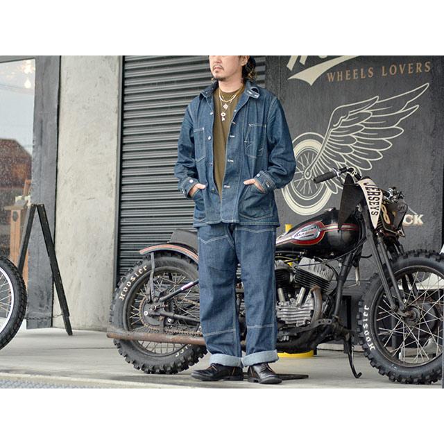 【FREE WHEELERS/フリーホイーラーズ】「Denim Overalls”Lot 102”/デニムオーバーオールズ”Lot 102”」(2612002)(アメカジ/ハーレー/WOLF PACK/ウルフパック)の画像