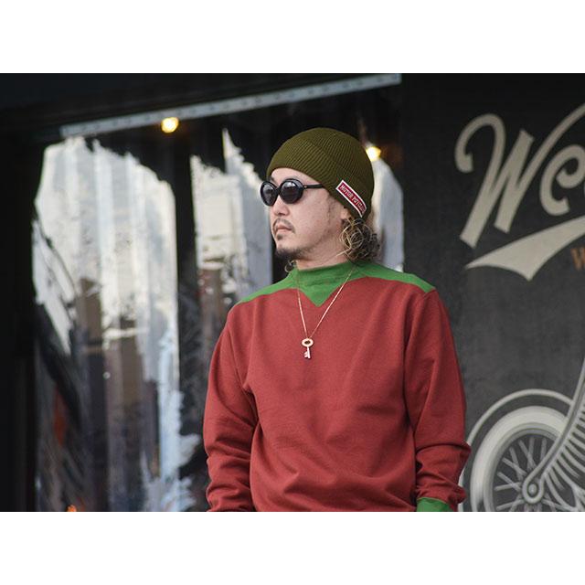 バイカラー ニット帽サングラスポッチセット 全3色【FREE WHEELERS/フリーホイーラーズ】2024FW「Wool Knit Watch