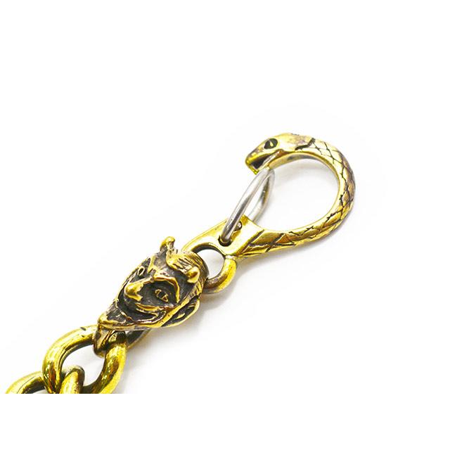 galcia/ガルシア】「Devil Head&Snake Hook Brass Bracelet/デビル