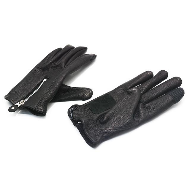 全2色【UNCROWD/アンクラウド】2025SS「Deerskin Zipper Glove/ディア