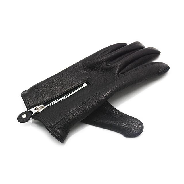 全2色【UNCROWD/アンクラウド】2025SS「Deerskin Zipper Glove/ディア