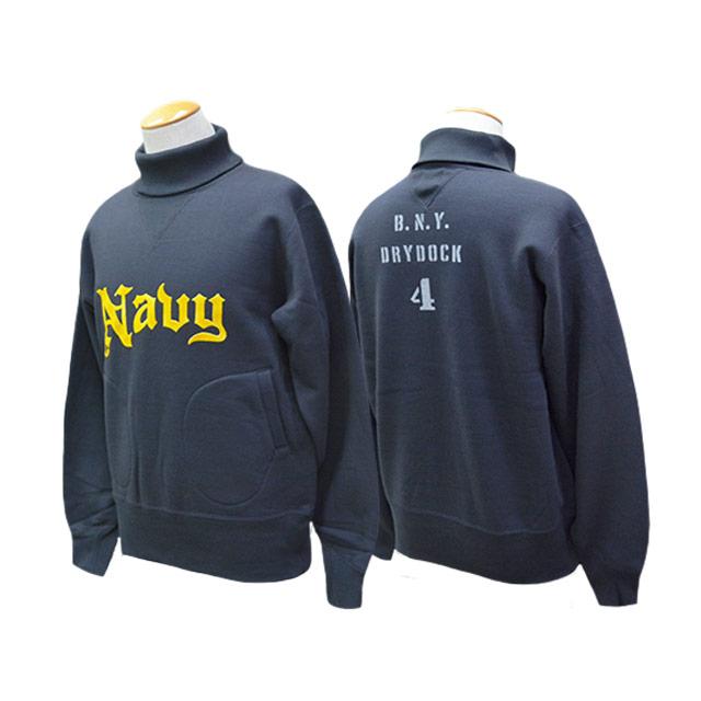 【FREE WHEELERS/フリーホイーラーズ】2025FW「”U.S.NAVY BNY DRYDOCK #4” TURTLE NECK SWEAT SHIRT/タートルネックスウェットシャツ」(2534010) |  | 01