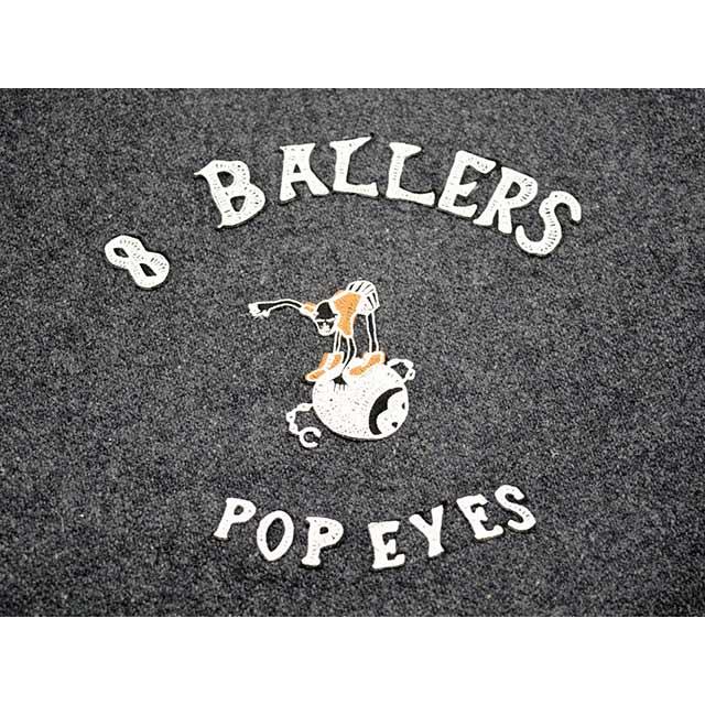 【POP EYES/ポップアイズ】2025AW「8 Ballers Jacket/エイトボーラーズジャケット」(25AW-PPE-11)(アンチェンジングラブ/アメカジ/ハーレー/ウルフパック)の画像