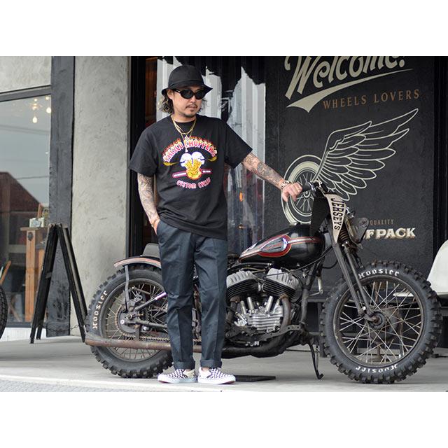 90年代 PSYCHO CYCLES プリン 長袖 Tee ハーレー　チョッパー 全2色【415 CLOTHING/415クロージング】「Printed S/S Tee”FRISCO