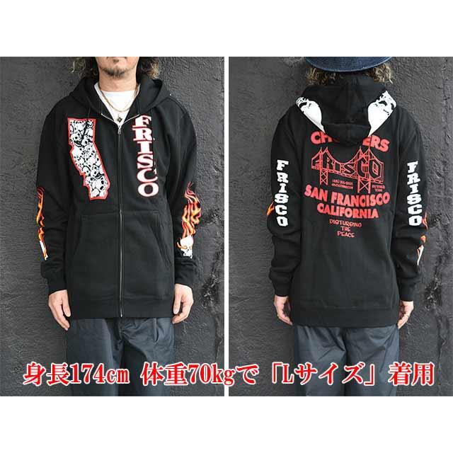 415 CLOTHING/415クロージング】「Printed Zip Hoodie”SKULL&FRISCO