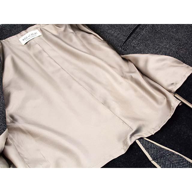 【WILD AT HEART/ワイルドアットハート】2025AW「Herringbone Wool Coat/ヘリンボーンウールコート」(8253010)(UNCHANGING LOVE/POP EYES//MONSTOR TIMES)の画像