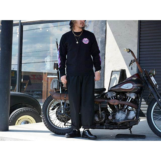 AT-DIRT フレアパターン ワーカーシャツ　フレイムス柄 全2色【JELADO/ジェラード】2026SS「Flame Sleeve Tee/フレイム