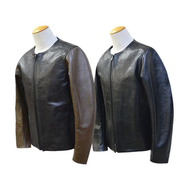 全2色【FINE CREEK&CO/ファインクリークアンドコー】「Collarless Single Riders Jacket”Bud”/バド」(ACJK001)【予約商品/2026年中入荷予定】の画像