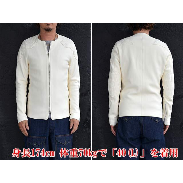 全2色【FINE CREEK&CO/ファインクリークアンドコー】「Collarless Paded Single Riders Jacket”Bad Deer”/”バッドディア”」(ACJK053)の画像