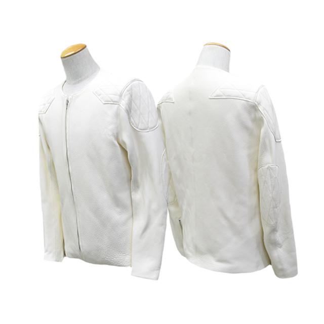 全2色【FINE CREEK&CO/ファインクリークアンドコー】「Collarless Paded Single Riders Jacket”Bad Deer”/”バッドディア”」(ACJK053)の画像