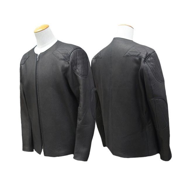 全2色【FINE CREEK&CO/ファインクリークアンドコー】「Collarless Paded Single Riders Jacket”Bad Deer”/”バッドディア”」(ACJK053)の画像
