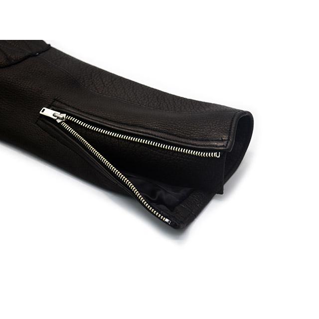 全2色【FINE CREEK&CO/ファインクリークアンドコー】「Collarless Paded Single Riders Jacket”Bad Deer”/”バッドディア”」(ACJK053)の画像