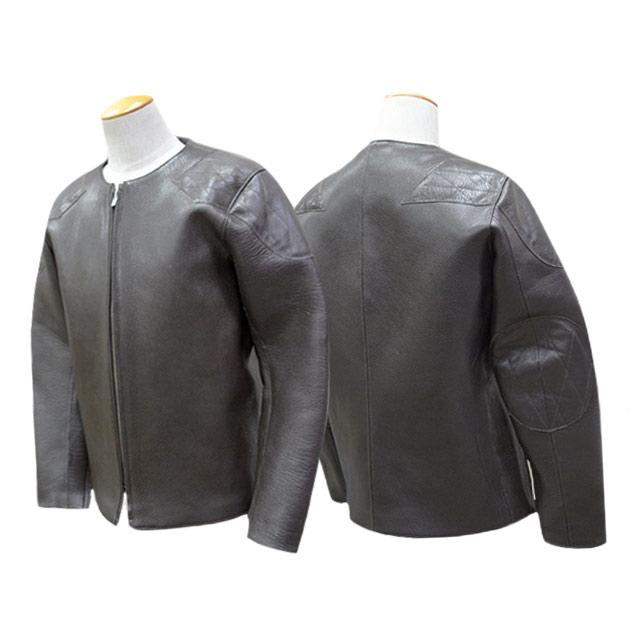 【FINE CREEK&CO/ファインクリークアンドコー】「Collarless Paded Single Riders Jacket”Bad Goat”/ライダースジャケット”バッドゴート”」(ACJK070)の画像
