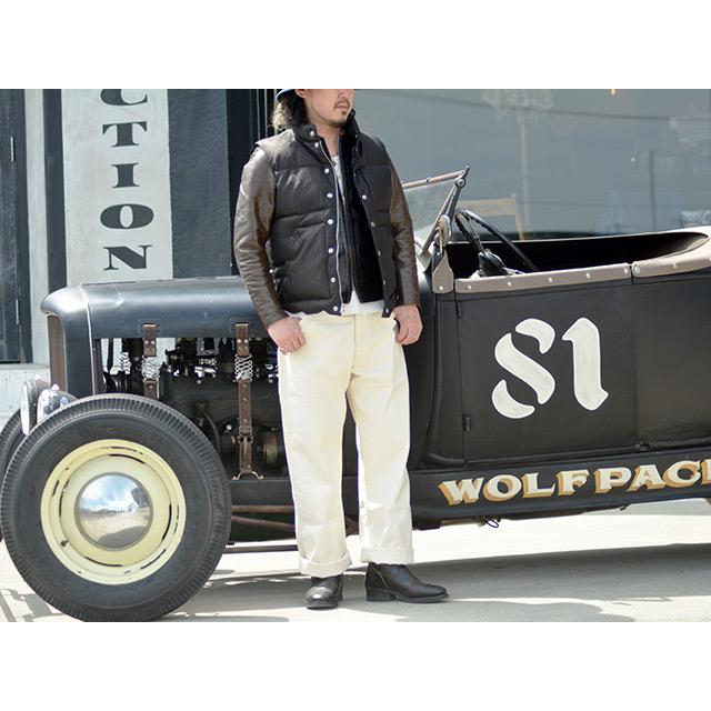 FINE CREEK & CO. レザーダウン ベスト ディアスキン FINE CREEK ＆Co.」Deerskin Down Vest ”Law” ファインクリーク