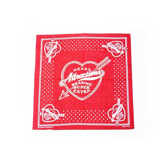 全2色【ATTRACTIONS/アトラクションズ】×【MASA SCLULP/マサスカルプ】2026SS「Heart Attractions Bandana/ハートアトラクションズバンダナ」(AM0010) |  | 02