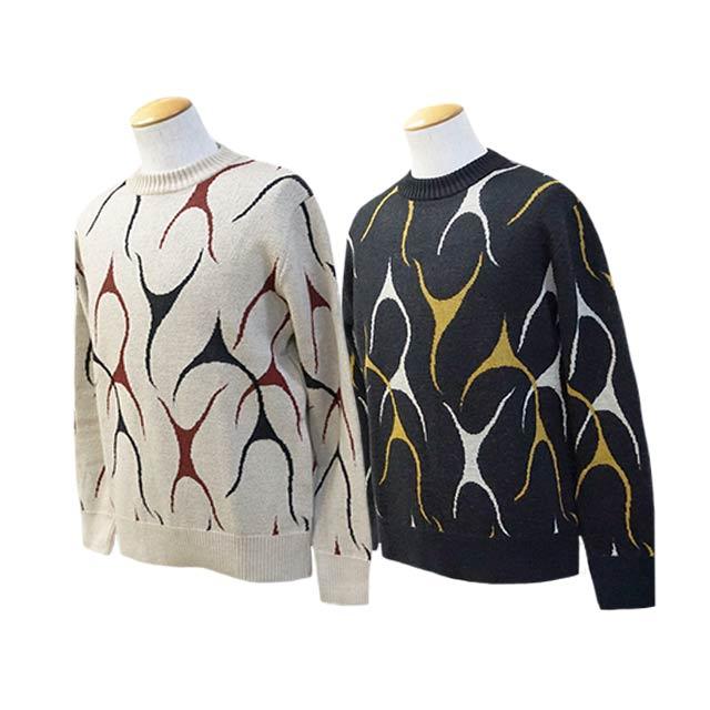 50% OFF)全2色【AT-DIRTY/アットダーティー】2024AW「Flames Knit