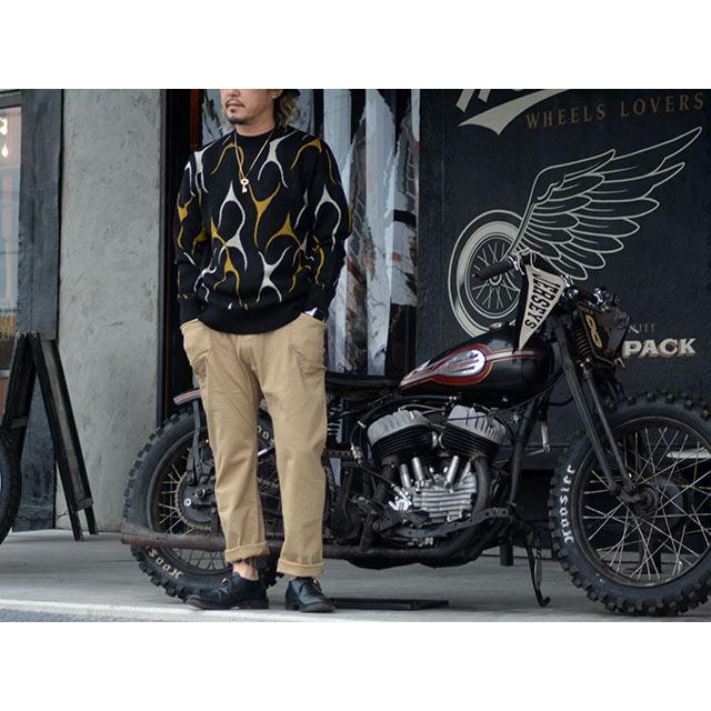 50% OFF)全2色【AT-DIRTY/アットダーティー】2024AW「Flames Knit 