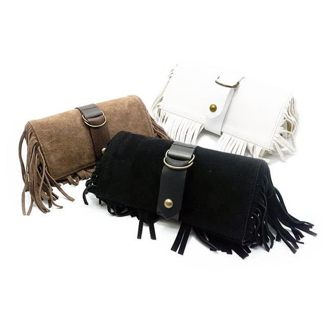 全3色【AT-DIRTY/アットダーティー】「Leather Tool Bag”Fringe