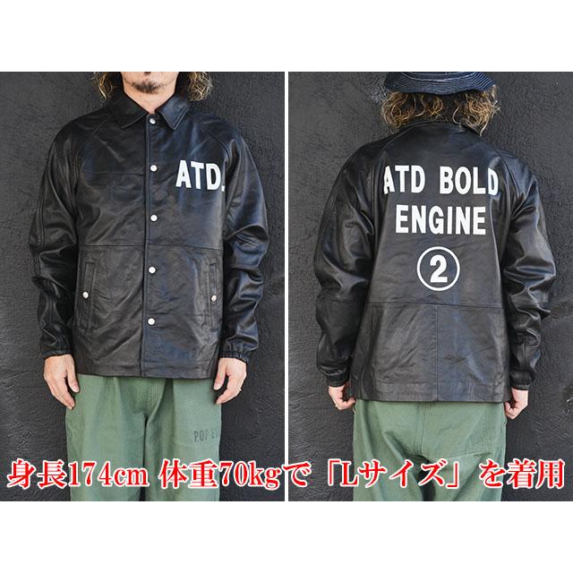 AT-DIRTY/アットダーティー】「Leather Coach Jacket”BOLD ENGINE