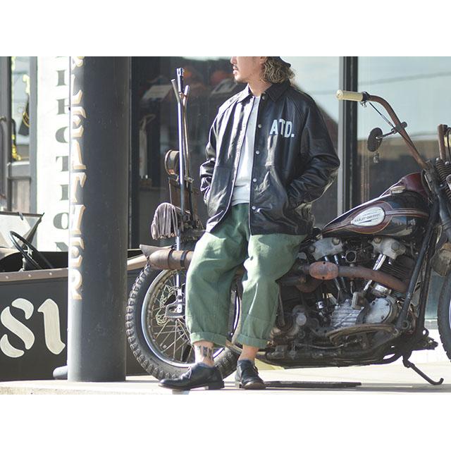 AT-DIRTY/アットダーティー】「Leather Coach Jacket”BOLD ENGINE