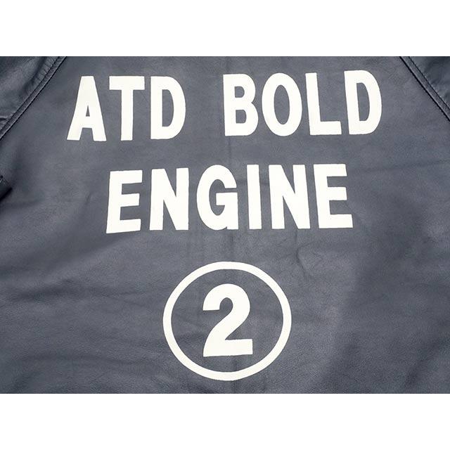 【AT-DIRTY/アットダーティー】「Leather Coach Jacket”BOLD ENGINE”/レザーコーチジャケット”ボールドエンジン”」(アメカジ/ハーレー/ウルフパック)の画像