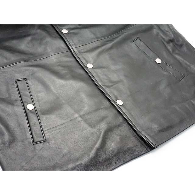 ジャケット・アウター AT-DIRTY LEATHER COACH JACKET Lsize AT-DIRTY】