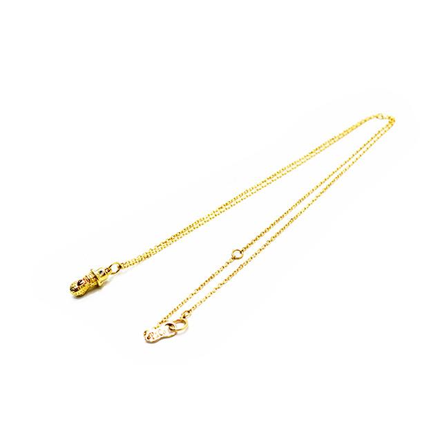【Peanuts&Co/ピーナッツカンパニー】「Small BERO Peanuts Pendant Top with Diamond＆Necklace Chain」(K10GD×K10PKGD)の画像