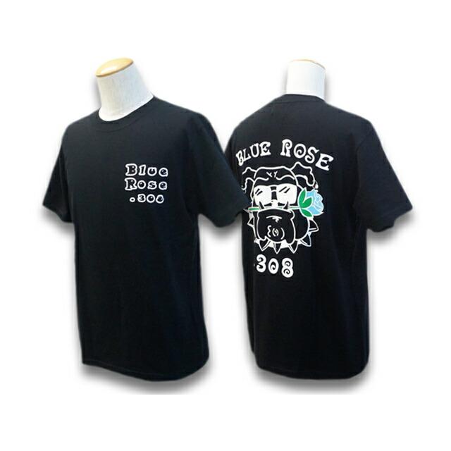 【BLUE ROSE.308/ブルーローズ.308】「Crew Neck Tee”Shakin' Logo＆Bull Dog"/クルーネックT”シェイキンロゴ&ブルドッグ”」(BR-22-SS-04)(ウルフパック)｜wolfpack-ss｜04