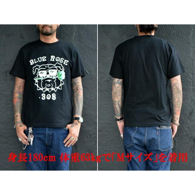 全2色【BLUE ROSE.308/ブルーローズ.308】「Crew Neck Tee”Bull Dog"/クルーネックTee”ブルドッグ”」(BR-22-SS-05)(バイカー/WOLF PACK/ウルフパック)｜wolfpack-ss｜08