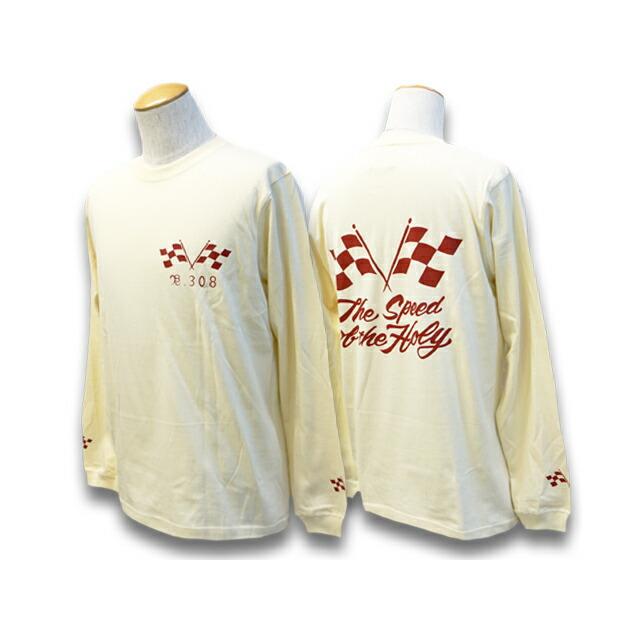 BLUE ROSE.308/ブルーローズ.308】「Crew Neck L/S Tee”Checker Flag 