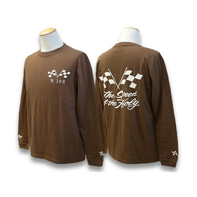 BLUE ROSE.308/ブルーローズ.308】「Crew Neck L/S Tee”Checker Flag 