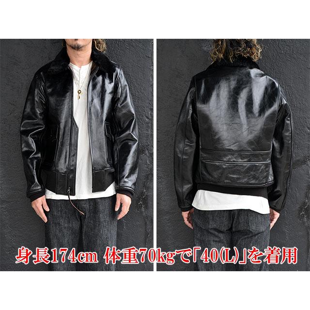 ハクビシン バズリクソンズ AN-J-3A ホースハイド 美品 G-1 BUZZ RICKSON'S/バズリクソンズ】「Type BLACK AN-J-3A HORSEHIDE