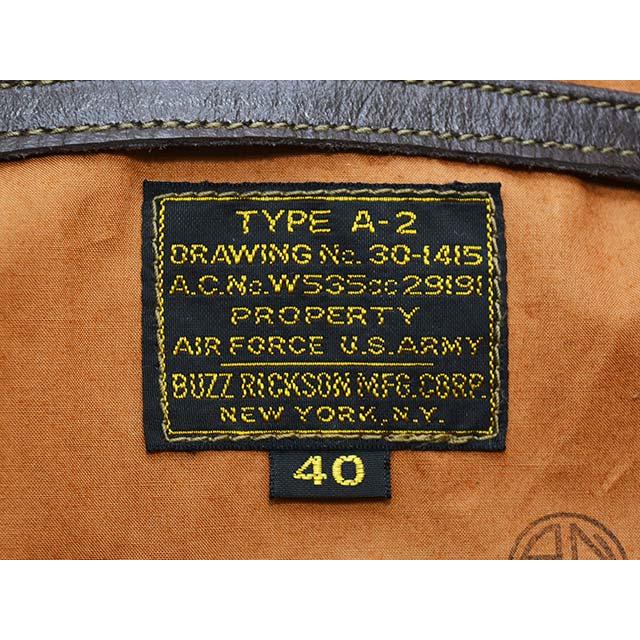 【BUZZ RICKSON'S/バズリクソンズ】「Type A-2“A.C. No.W535 ac 29191 BUZZ RICKSON MFG.CORP.”COLD WEATHER TESTING DET.IN ALASKA」(BR80667) |  | 11