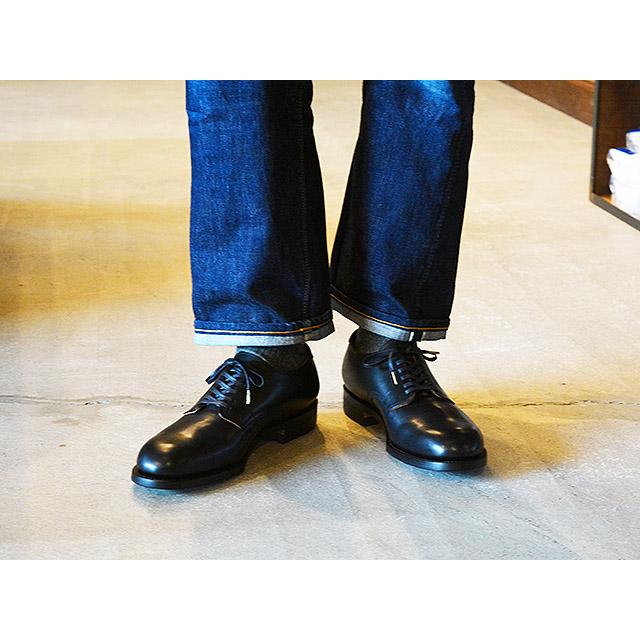 ネイビーとブラックのドレスシューズ BLACK SIGN/ブラックサイン】「Navy Last Dress Oxford Shoes/ネイビー