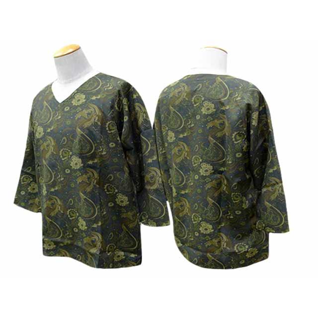 ブラックサイン ネルシャツ 長袖 総柄 ナバホ デルタ クリーム  38 全2色【BLACK SIGN/ブラックサイン】2026SS「Poiret Shirt/ポワレ