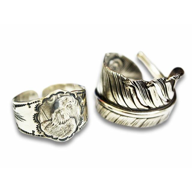 CHOOKE/チョーク】「Special Peace Feather Ring&Eaglehead Ring Set