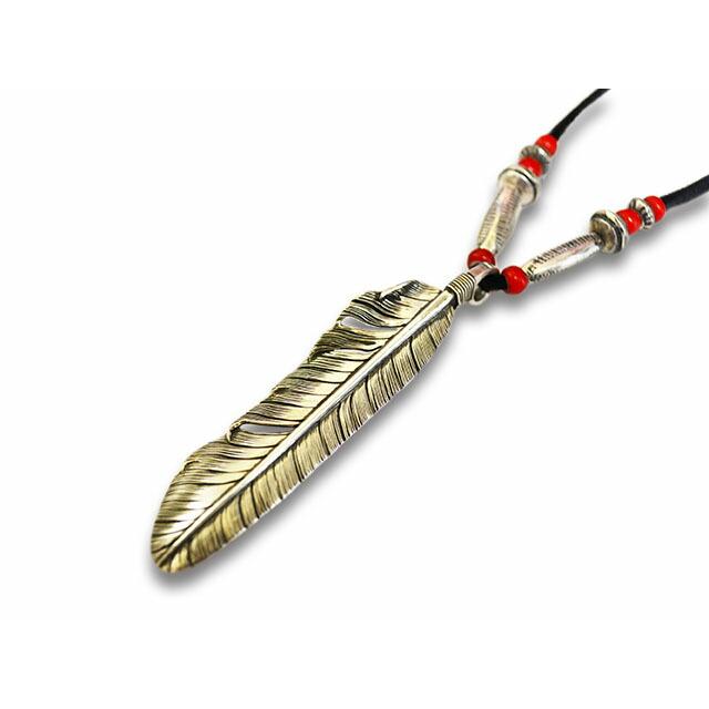 アクセサリー CHOOKE FEATHER CHOOKE/チョーク】「Special Peace Feather Pendant Top”Left