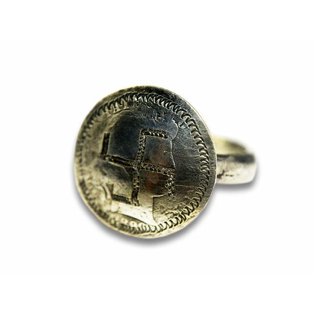 CHOOKE Swastika Bar Ring スワスティカ シルバーリング CHOOKE/チョーク】「Barber Needlework Swastika Ring/バーバー