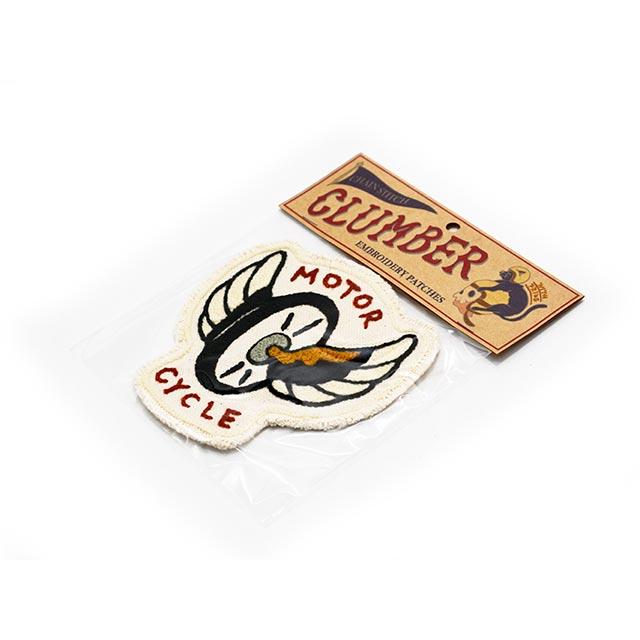 【CLUMBER/クランバー】「Chain Stitch Embroidery Patch”MOTORCYCLE”/チェーンステッチエンブロイダリーパッチ”モーターサイクル」(ハーレー/ウルフパック) |  | 01