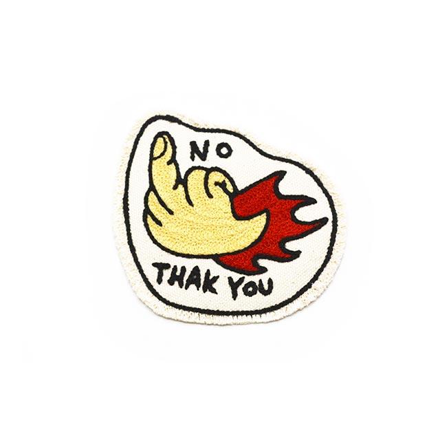 【CLUMBER/クランバー】「Chain Stitch Embroidery Patch”NO THANK YOU”/チェーンステッチエンブロイダリーパッチ”ノーサンキュー」(ハーレー/ウルフパック) |  | 02