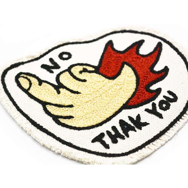 【CLUMBER/クランバー】「Chain Stitch Embroidery Patch”NO THANK YOU”/チェーンステッチエンブロイダリーパッチ”ノーサンキュー」(ハーレー/ウルフパック) |  | 04