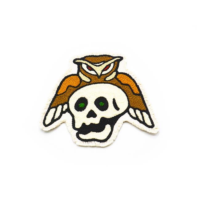 【CLUMBER/クランバー】「Chain Stitch Embroidery Patch”OWL SKULL”/チェーンステッチエンブロイダリーパッチ”オウルスカル”」(ハーレー/ウルフパック) |  | 02