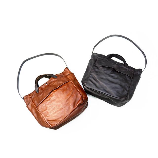 池之端銀革店 Cramp ステアハイド×VENTILE ブリーフ型トートバッグ 池之端銀革店】Cramp ステアハイド×VENTILE 2wayブリーフトート | 藤巻